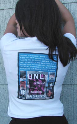 Angelique models the latest in the line of Burke T-shirts